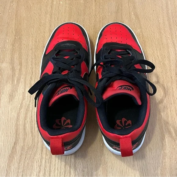 Nike Court Borough Low Recraft in Red and Black size 4 Youth - Picture 5 of 10